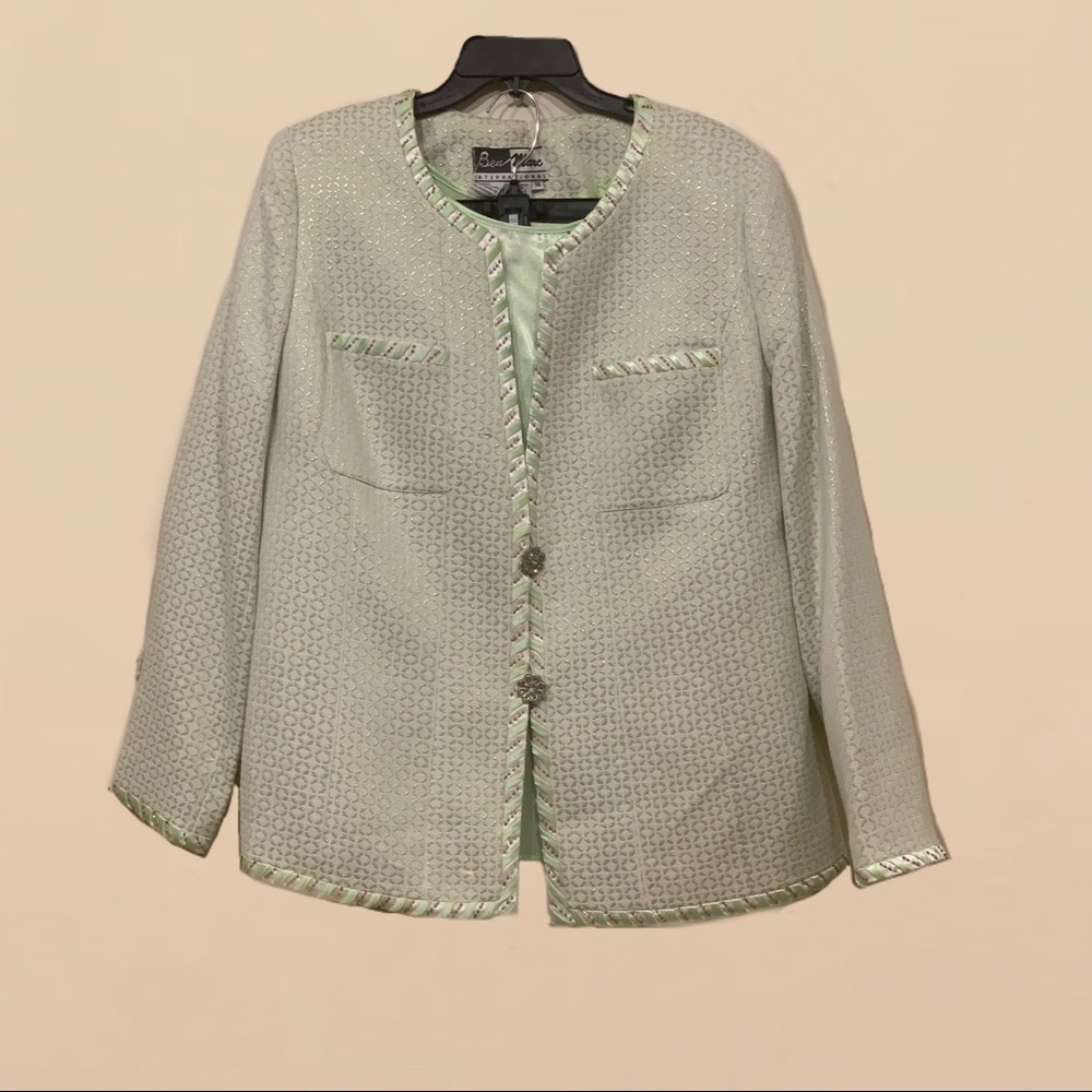 GREEN THREE PIECE SUIT SET BEN MARC INTERNATIONAL